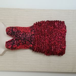 Jovani beaded ruffle strapless mini dress size :6